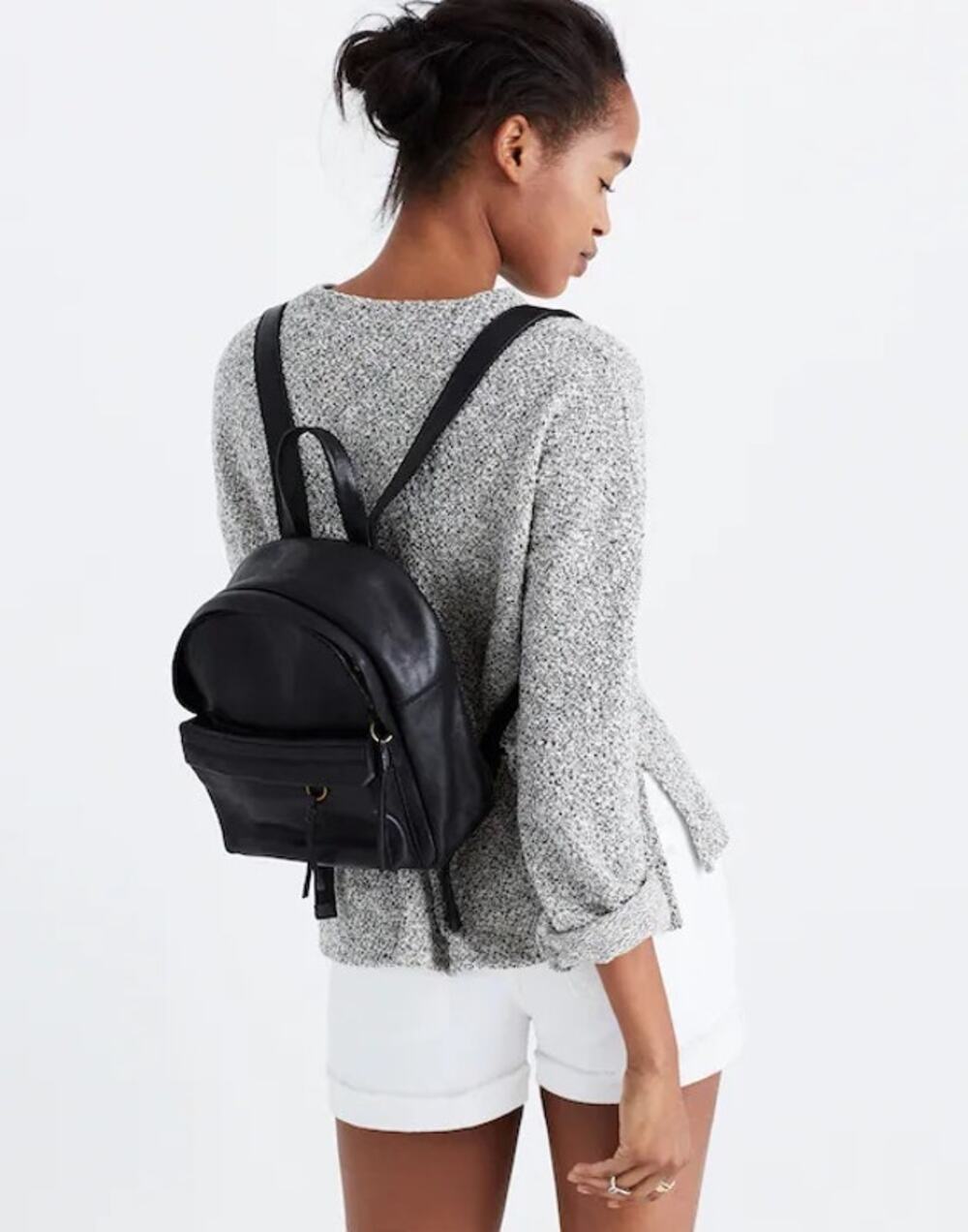 Madewell The Lorimer Mini Backpack Black Leather